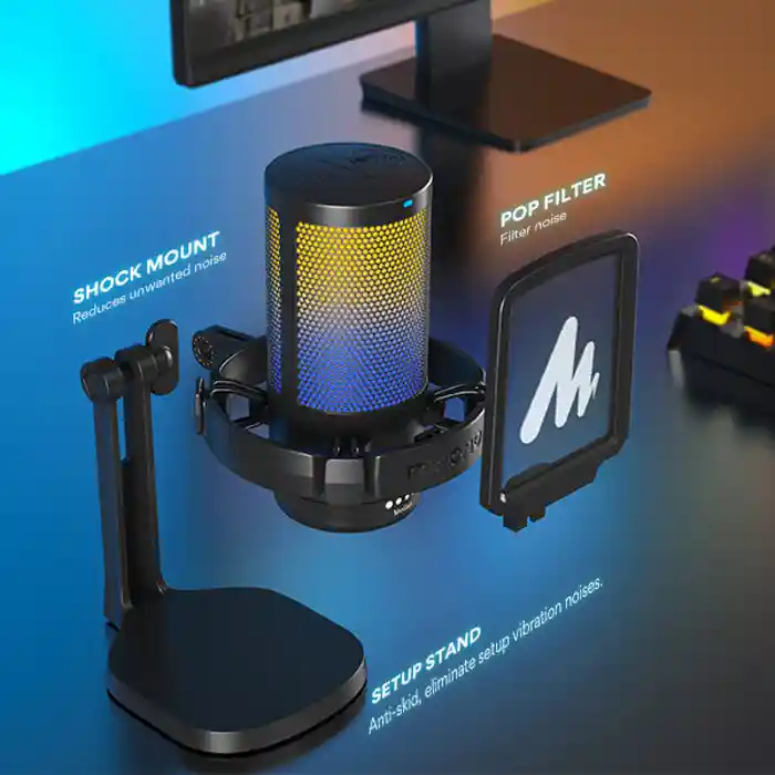 Maono DGM20 GamerWave Condenser USB Gaming RGB Microphone